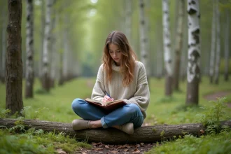 Clairière paisible dans le bois Chabot entourée de verdure et de chants d'oiseaux